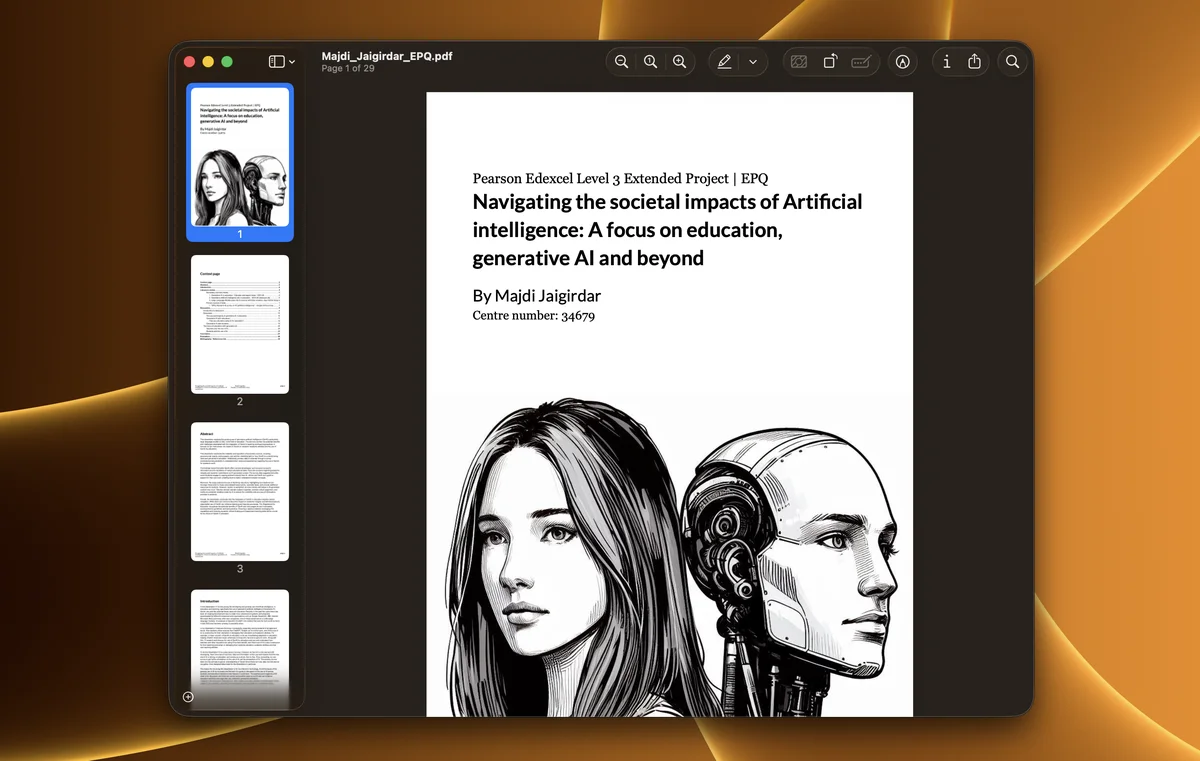 Hero image for A-Level EPQ: EPQ Navigating the social impacts of AI on education